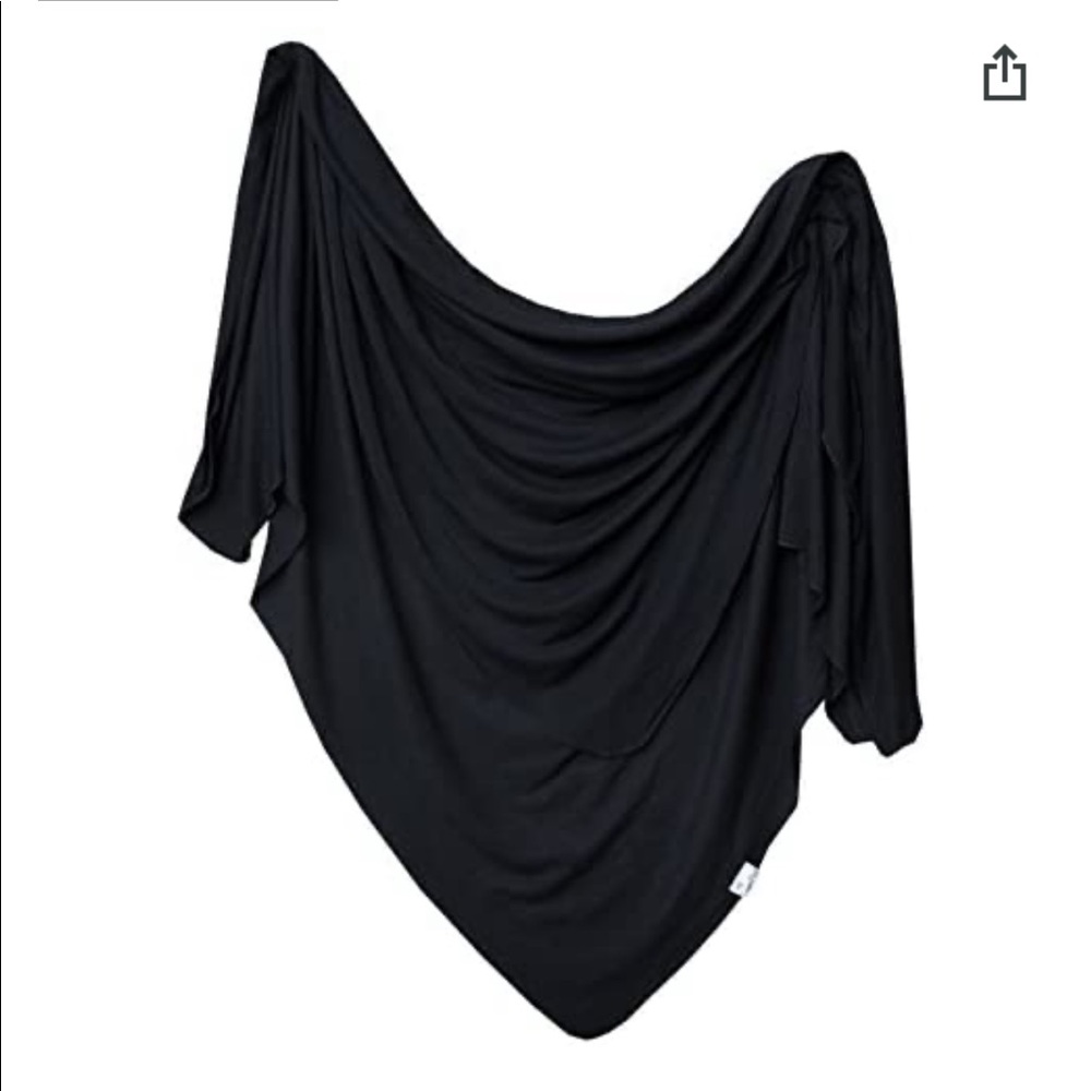 Copper pearl SUPER SOFT swaddle, hat and car seat canopy. Excellent cond. black